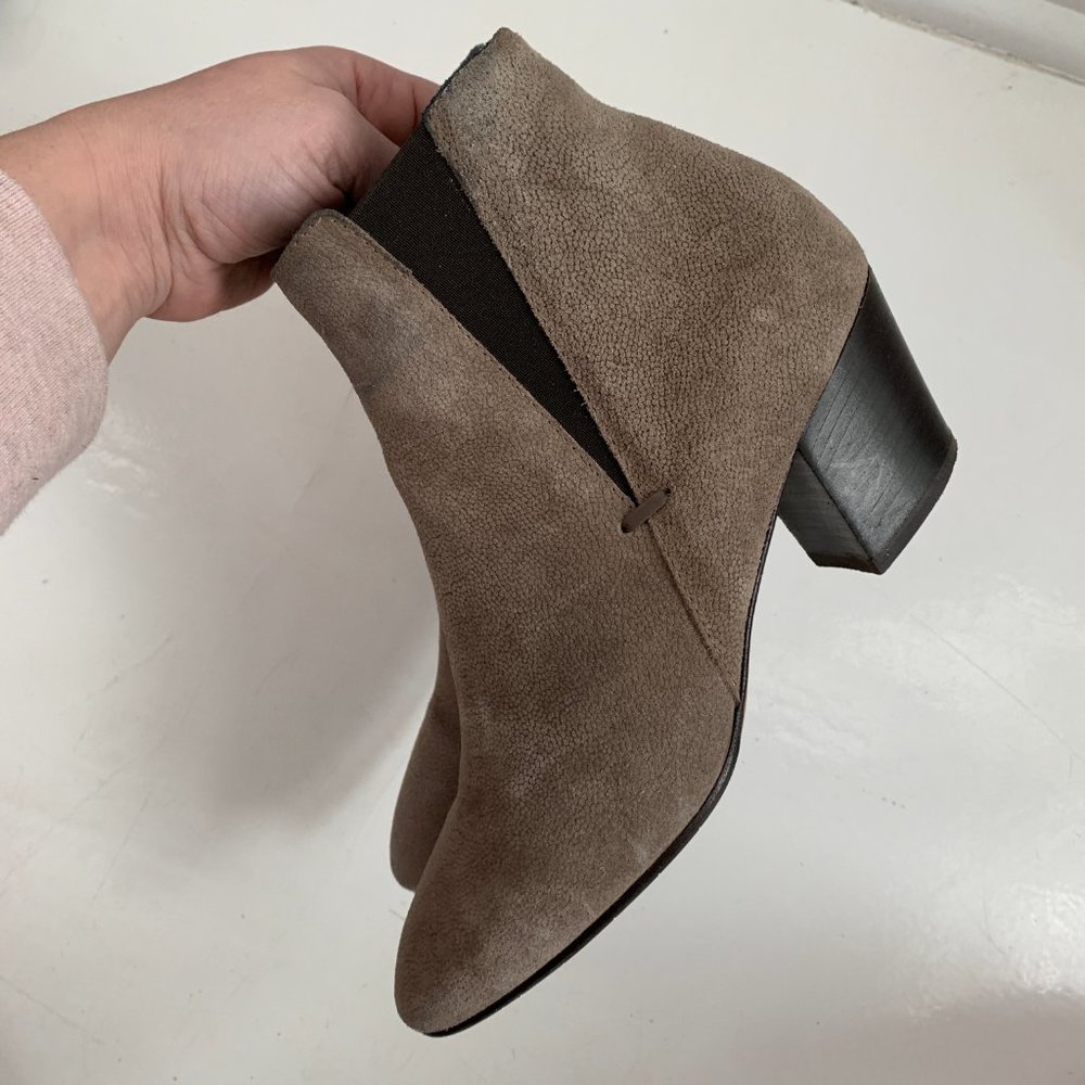 Aquatalia Suede Leather Ankle Booties 7 - Picture 4 of 8